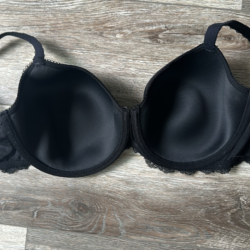 Wacoal bra black underwire size 36DD lace trimmed adjustable straps - Picture 7 of 8